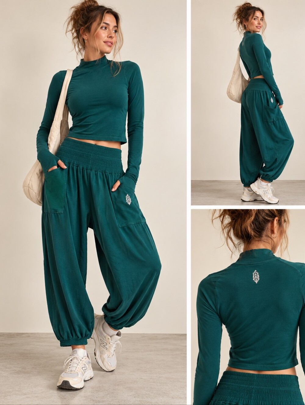 FP Movement by Free People In The Air, Evergreen Two-Piece Pantsuit, NWT, M.